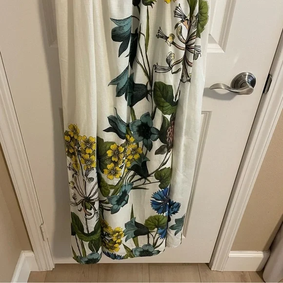 Anthropologie Maeve Beaujardin Floral Smocked Maxi Dress Cream Size Medium - Picture 7 of 14